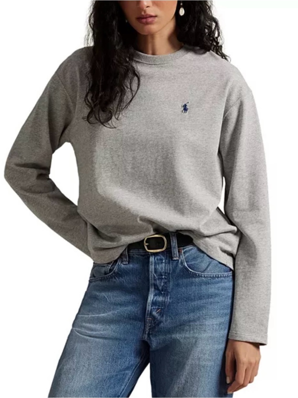 Polo Ralph Lauren Heather Gray Long Sleeve Crewneck